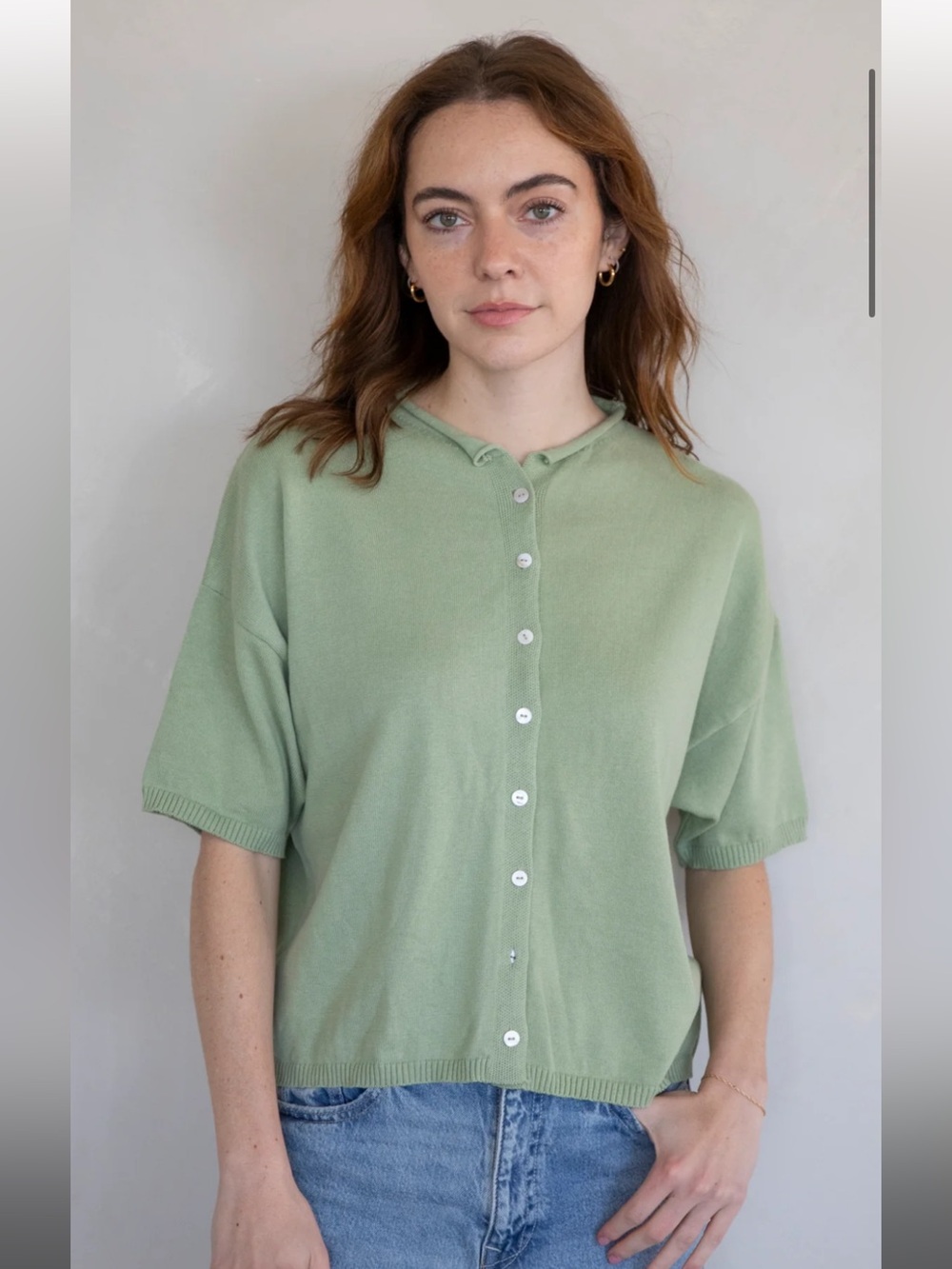 Things Between Toby Rollneck Half-Sleeve Cardigan
